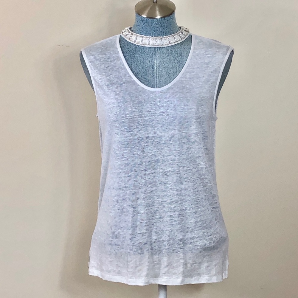 Generation Love Choker V-neck Linen Top Sz L NWT